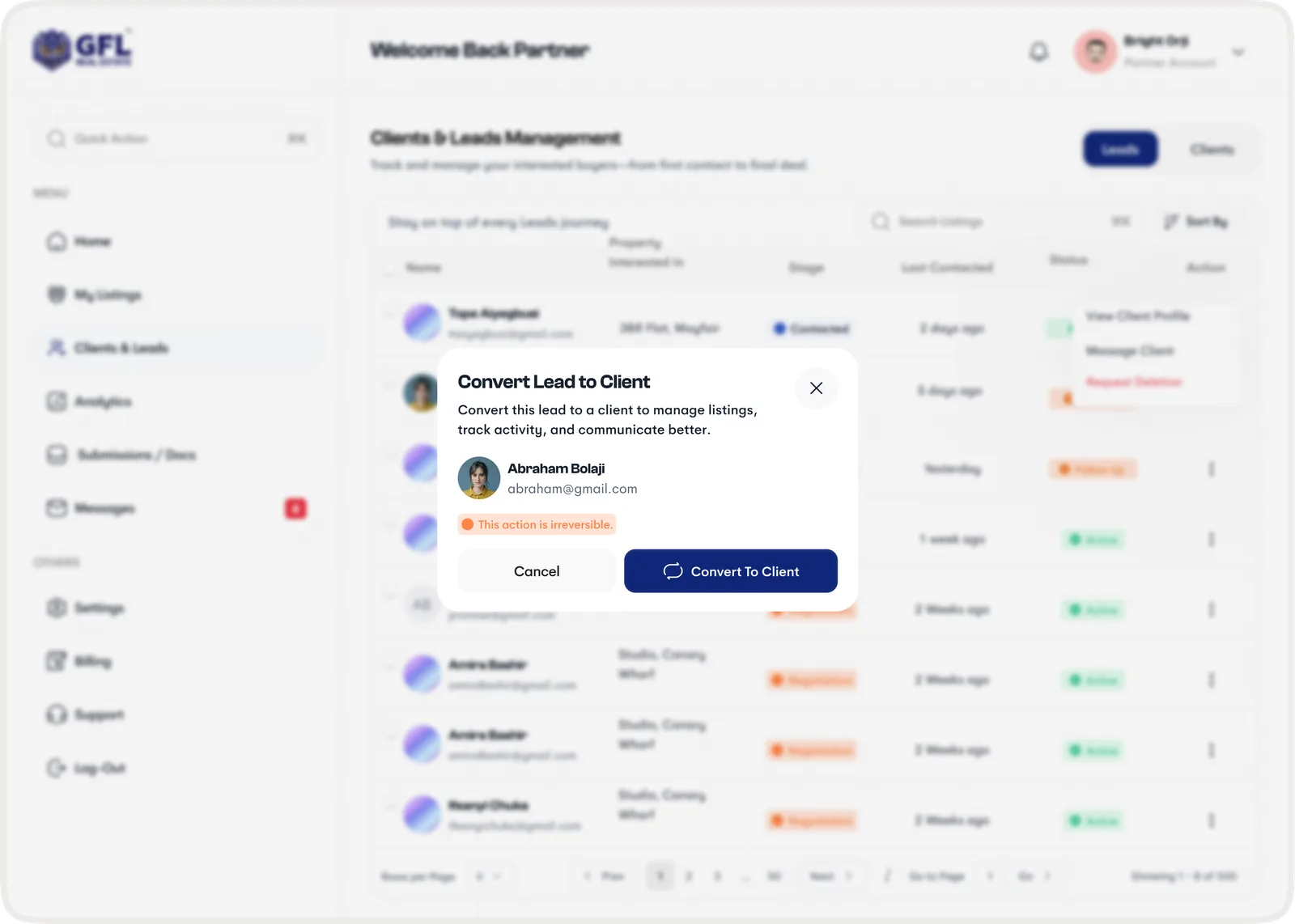 Client detail